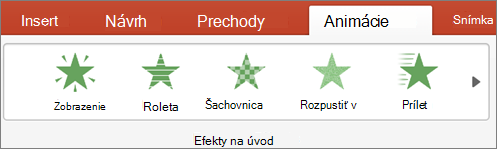 Výber animácie