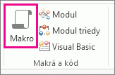 Tlačidlo Makro na karte Vytvoriť.