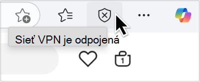 Snímka obrazovky s odpojeným VPN sieťou