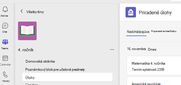 Priradené úlohy