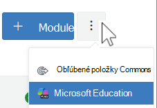Moduly plátna – ponuka Ďalšie – Microsoft Education