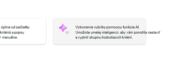 Vytvorenie skupiny hodnotiacich kritérií pomocou umelej inteligencie
