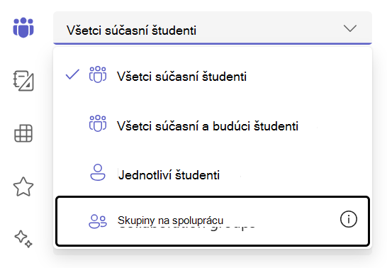 Skupiny študentov