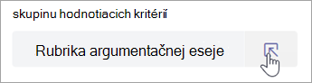 Študenti si môžu skupinu hodnotiacich kritérií pozrieť sami