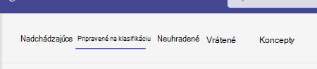 Pripravené na klasifikáciu.