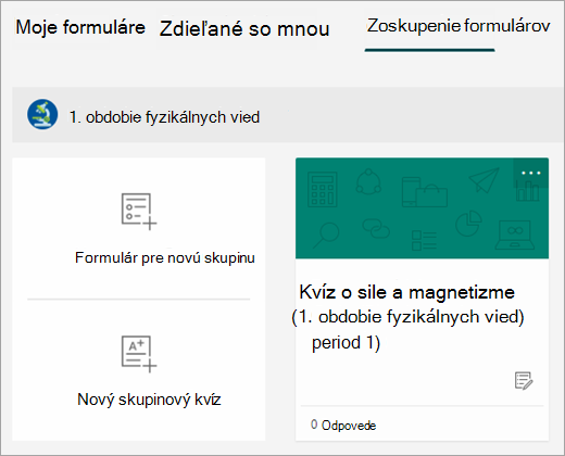 Snímka obrazovky s triedami.