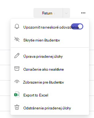 Dialógové okno Možnosti