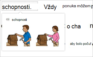 Snímka obrazovky s obrázkom a zvýrazneným textom.