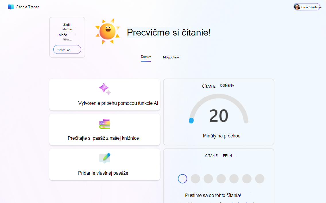 precvičovanie čítania