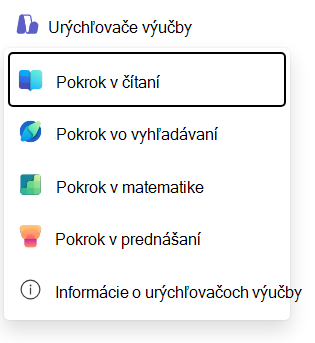 Snímka obrazovky s nástrojom Pokrok v čítaní.