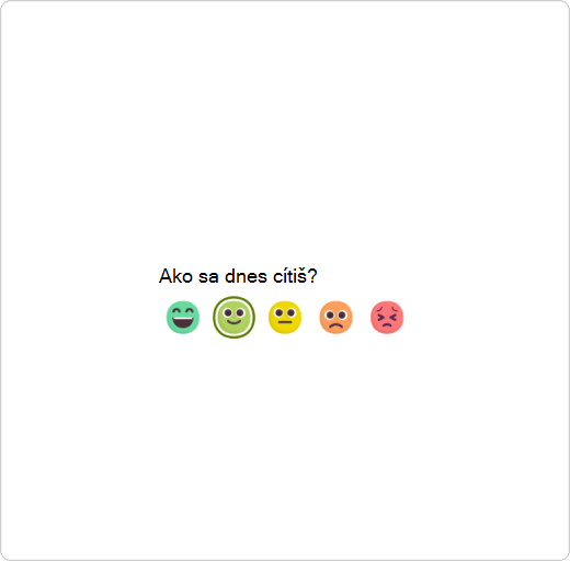 Odpovedanie na kontrolu – výber emoji