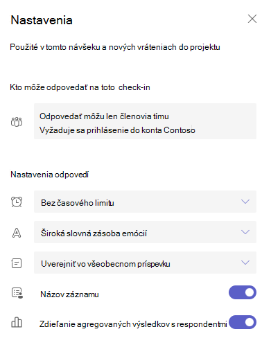 Snímka obrazovky s nastaveniami.