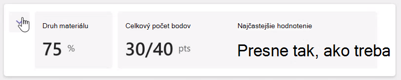 Snímka obrazovky s klasifikáciou.