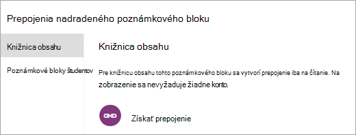 Vytvorenie prepojení nadradených a zákonných zástupcov na knižnicu obsahu výberom položky