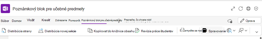 Snímka obrazovky so správou poznámkových blokov.