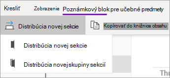 Distribute New Section button with dropdown of options.