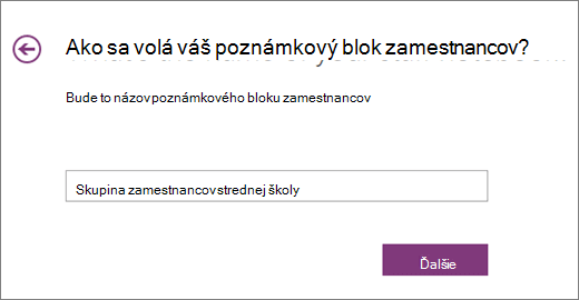 Vyberte názov poznámkového bloku zamestnancov