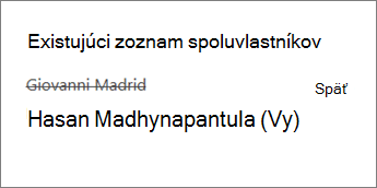 Odstránenie spoluvlastníka z poznámkového bloku pre zamestnancov