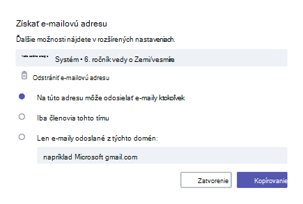 Prijímanie e-mailov