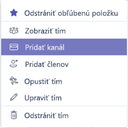 Pridanie kanála