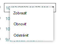 Možnosť obnovenia v Exceli