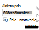 Nastavenie poľa na páse s nástrojmi