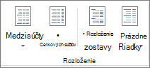 Skupina Rozloženie na páse s nástrojmi