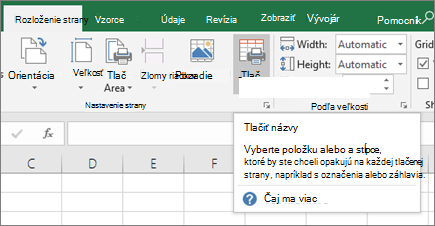 Tlač názvov