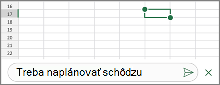 Zadajte komentár a potom ťuknite na ikonu zverejnenia