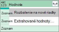 Rozbalenie zoznamu JSON