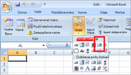 ovládacie prvky formulára