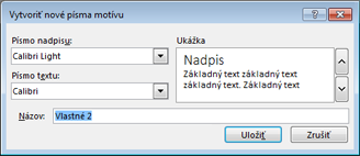 Vytvorenie nových písiem motívu
