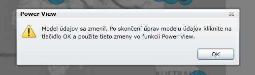 Upozornenie na zmenu dátového modelu
