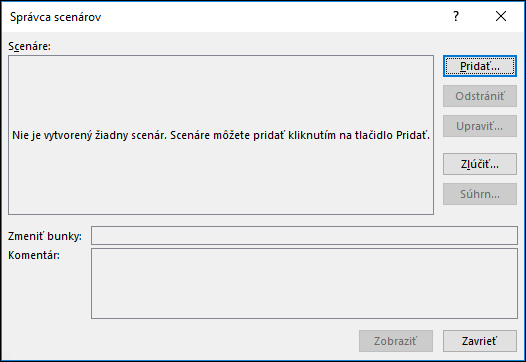 Sprievodca Správca scenárov