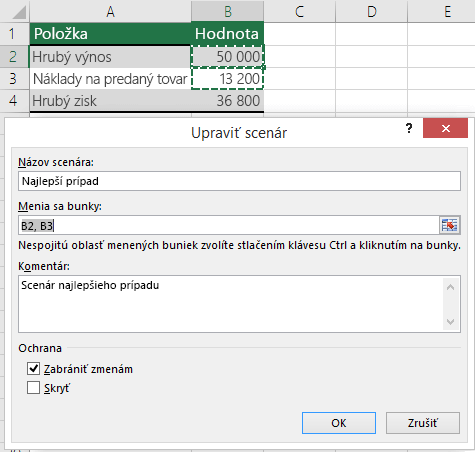 Prepínanie medzi scenármi