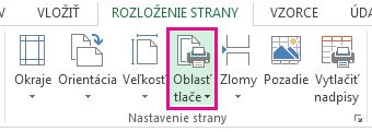 Nastaviť oblasť tlače