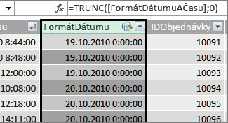 Stĺpec FormátDátumu