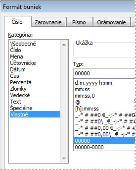 Custom category in Format Cells dialog box