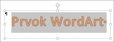 Vybratý objekt WordArt