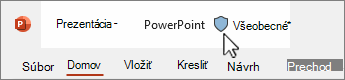 Označenie citlivosti v prezentácii