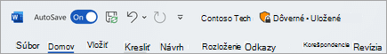 Snímka obrazovky so záhlavím okna súboru s označením Dôverné.