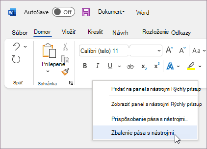 Zbalenie pása s nástrojmi