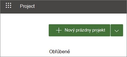 Zobrazuje rýchlejší spôsob vytvorenia projektu