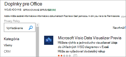 Doplnok Vizualizér údajov v Exceli