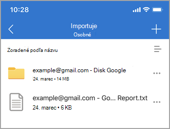 Import snímky obrazovky súboru