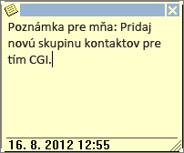 Zadajte poznámku