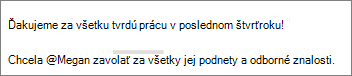 Môžete zobrazovať len meno osoby