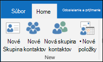Vyberte položku Nový kontakt a vytvorte nový kontakt.