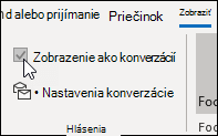 Zobraziť ako konverzáciu