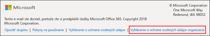 Päta uvítacej správy hosťa v skupinách v Office 365